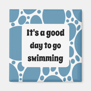 Text template and blue pattern magnet