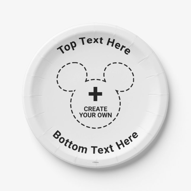 Text Template Paper Plate (Front)