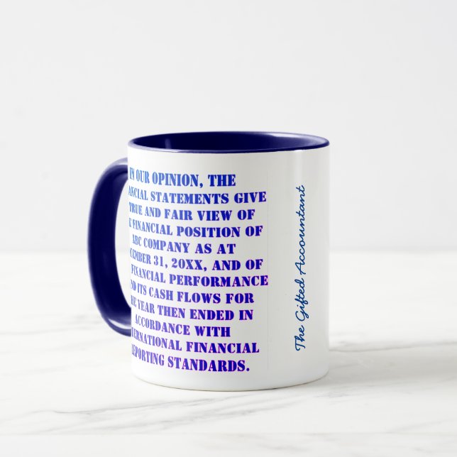 TEXT"Unqualified Opinion" Mug (Front Left)