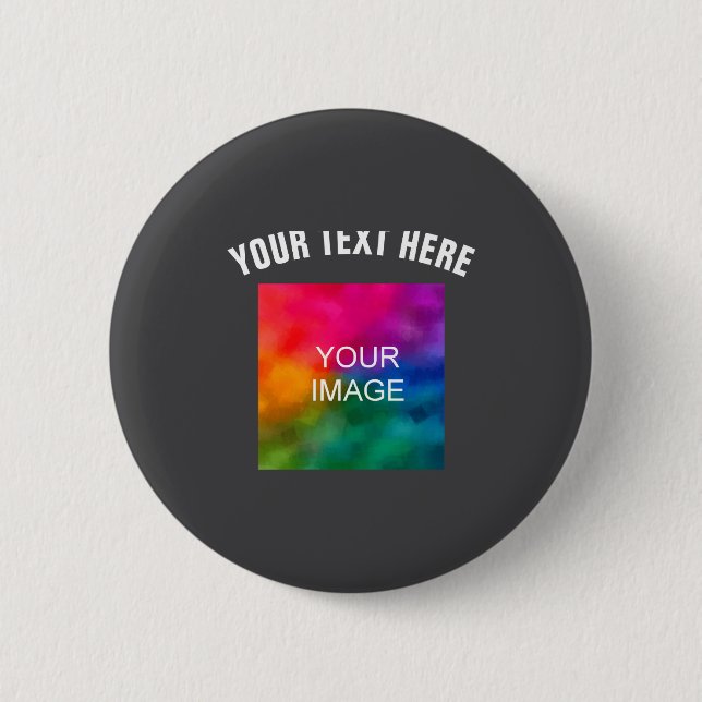 Text Upload Photo Template Boys Kids Modern _1  6 Cm Round Badge (Front)