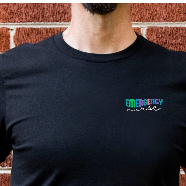 Text Wavy Emergency Male Nurse T-Shirt (Creator Uploaded)