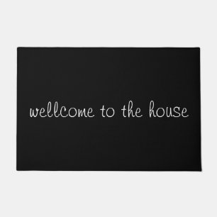 Text Welcome Doormat - Stylish Entryway Rug