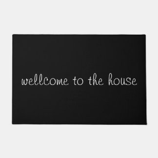 Text Welcome Doormat - Stylish Entryway Rug