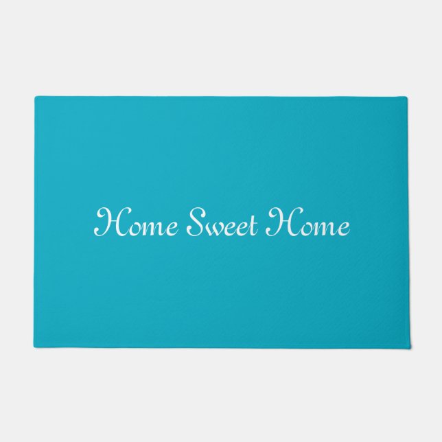 Text Welcome Doormat - Stylish Entryway Rug (Front)