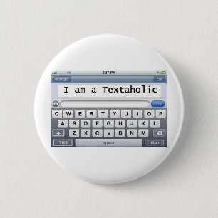 Textaholic 6 Cm Round Badge