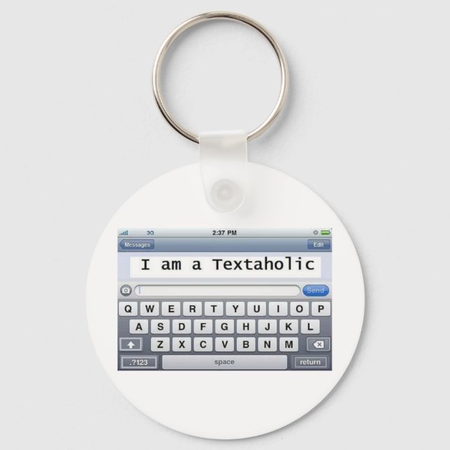 Textaholic Key Ring (Front)