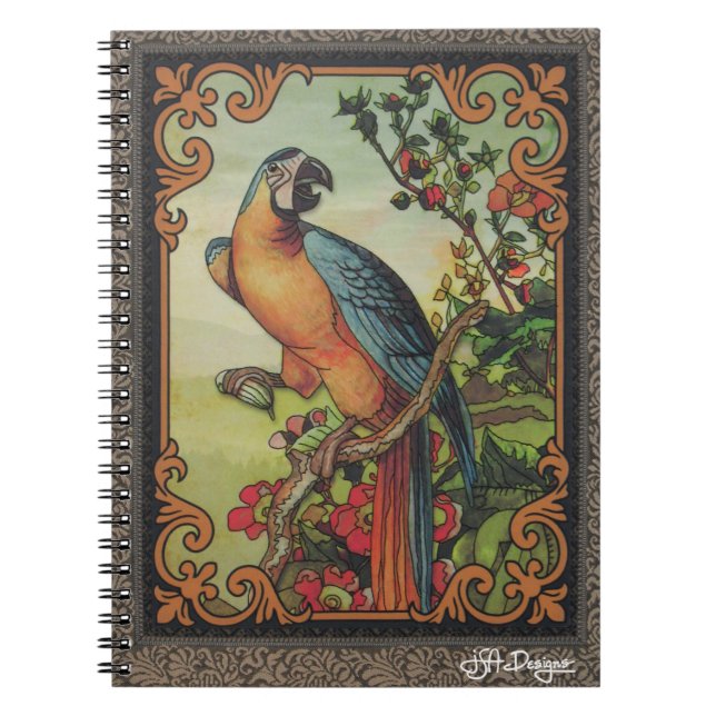 Textile Art Bird Notebook (Front)
