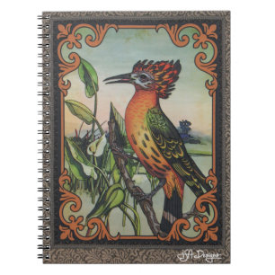 Textile Art Bird Notebook