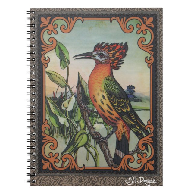 Textile Art Bird Notebook (Front)