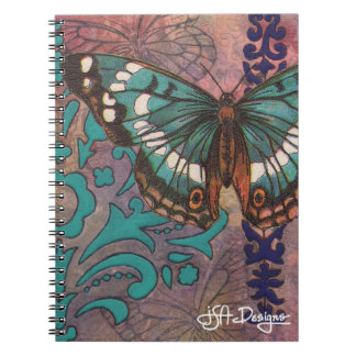 Textile Art Butterfly Notebook