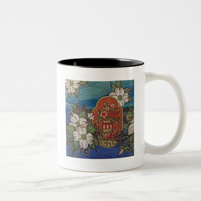 Textile Art Floral Coffee Mug (Right)