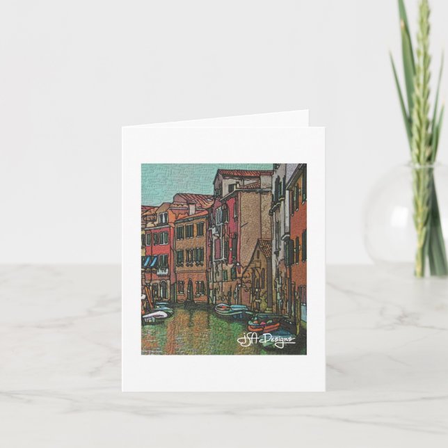 Textile Art Venice Notecard (Front)