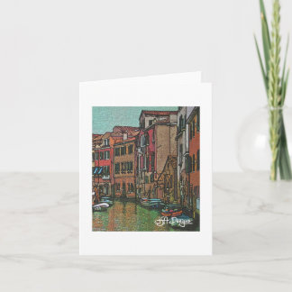 Textile Art Venice Notecard