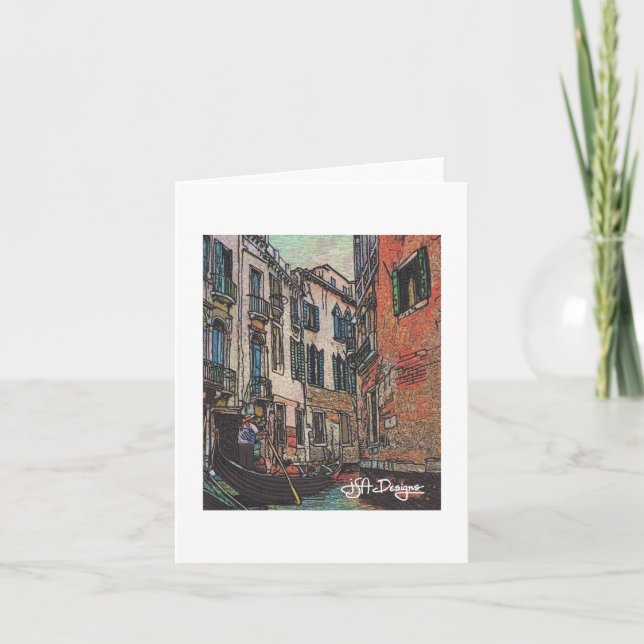 Textile Art Venice Notecard (Front)