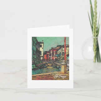 Textile Art Venice Notecard
