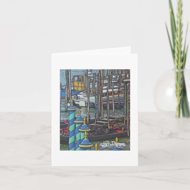 Textile Art Venice Notecard (Front)