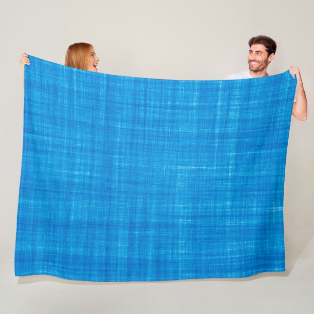 Textile Blue Fabric Photo  Fleece Blanket (In Situ)