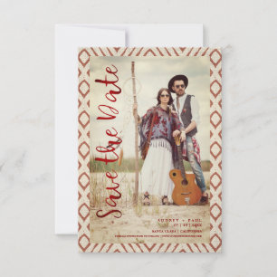 Textile Boho Texture Elopement Boho Couple Save The Date