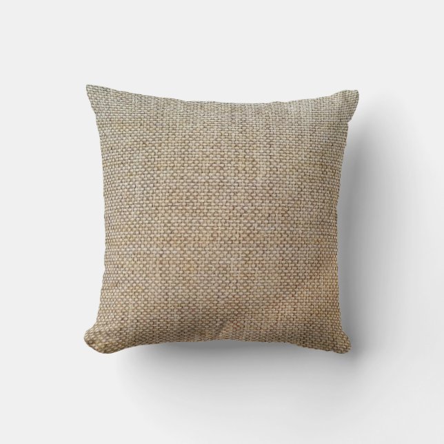 Textile brown background fabric cushion (Front)