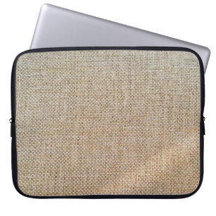 Textile brown background fabric laptop sleeve