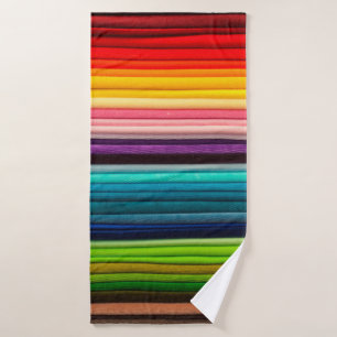 Textile colour colourful fabric bath towel