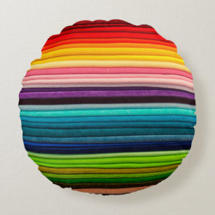Textile colour colourful fabric round cushion