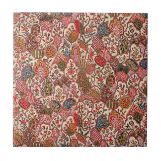 Textile--Colourful Floral Pattern, Tile