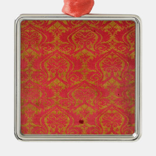 Textile fragment, 14th/15th century metal tree decoration