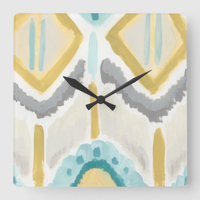 Textile Impression II Square Wall Clock (Front)