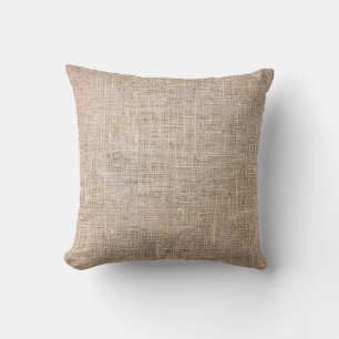 Textile jute brown fabric texture cushion