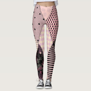 Textile Lingerie: Patchwork Vintage Pattern Leggings