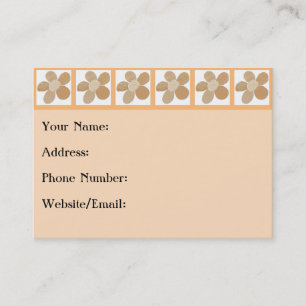 Textile Material Flower Collage DIY Colour Business Card