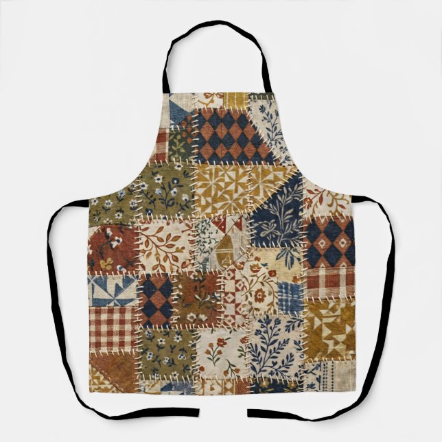 Textile mosaic in vintage style. apron (Front)