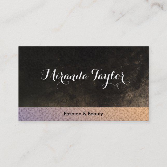 Textile Pattern & Chic Texture Business Card (Front)