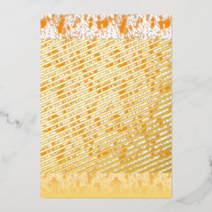 Textile pattern featuring a vibrant orange and gol