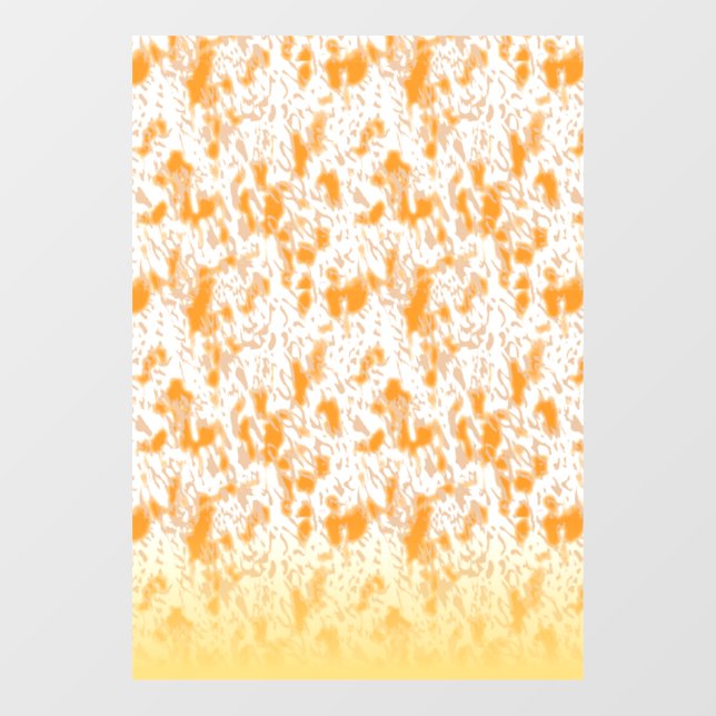 Textile pattern featuring a vibrant orange and gol (Sheet)