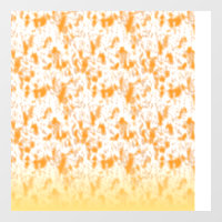 Textile pattern featuring a vibrant orange and gol