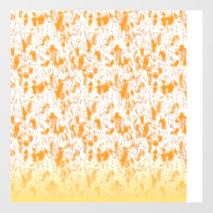 Textile pattern featuring a vibrant orange and gol