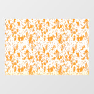 Textile pattern featuring a vibrant orange and gol