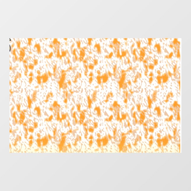 Textile pattern featuring a vibrant orange and gol (Sheet)