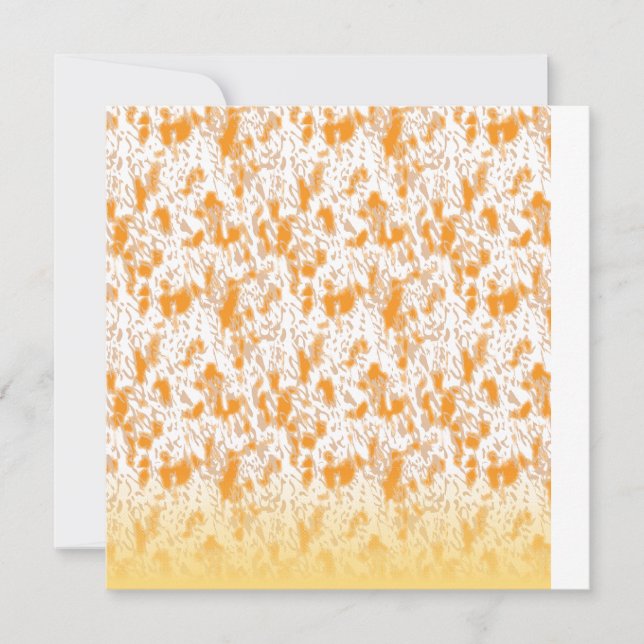 Textile pattern featuring a vibrant orange and gol announcement (Front)