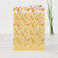 Textile pattern featuring a vibrant orange and gol