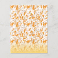 Textile pattern featuring a vibrant orange and gol