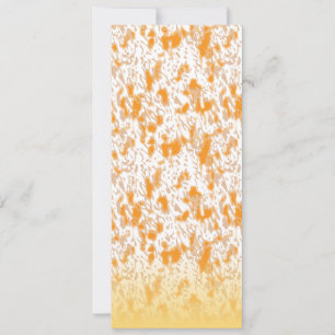 Textile pattern featuring a vibrant orange and gol invitation