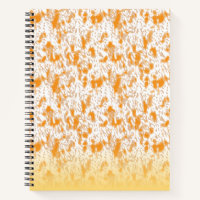 Textile pattern featuring a vibrant orange and gol