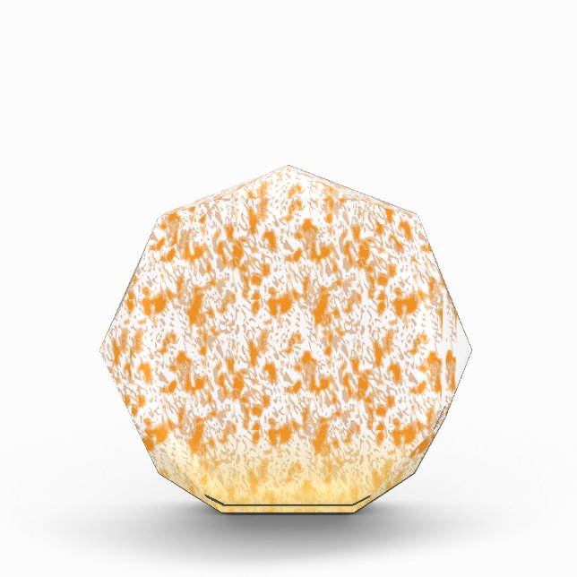 Textile pattern featuring a vibrant orange and gol photo block (Front)