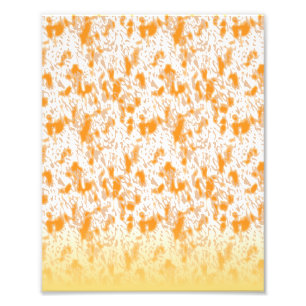 Textile pattern featuring a vibrant orange and gol photo print