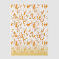 Textile pattern featuring a vibrant orange and gol