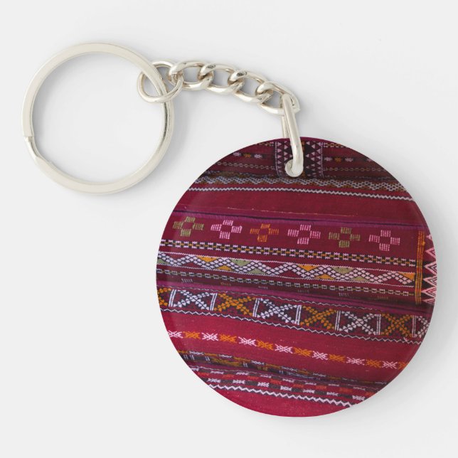 Textile Pillow Patterns Key Ring (Front)
