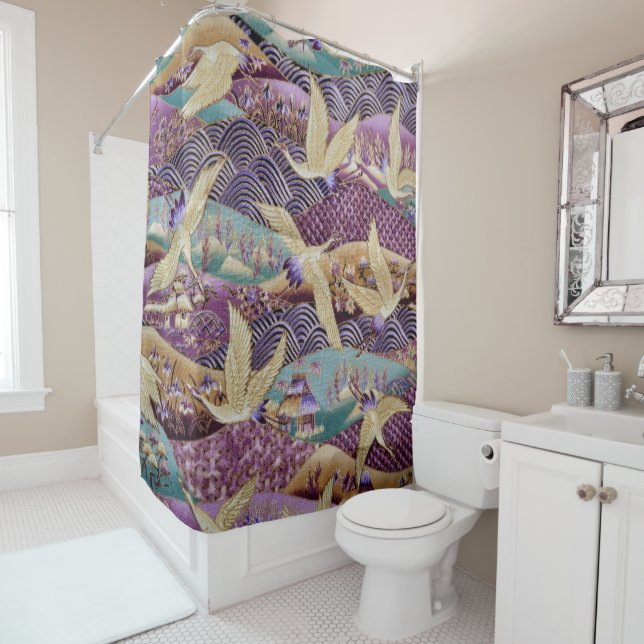 Textile Shower Curtain (In Situ)